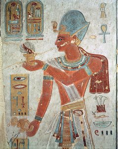 Ramsés III (c.1184-1153 a.C.) en traje de batalla, de la Tumba de Ramsés III, Nuevo Reino